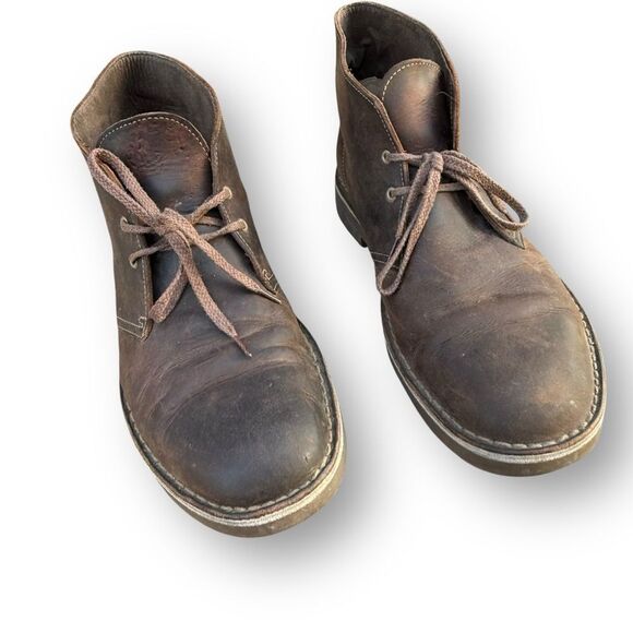 Clarks Bushacre Leather Lace Up Casual Chukka Boots Mens Size 12 Brown 15522 - Picture 7 of 14